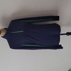 LULULEMON | Men's Navy Neon Green Half-Zip Large Long Sleeve Tee